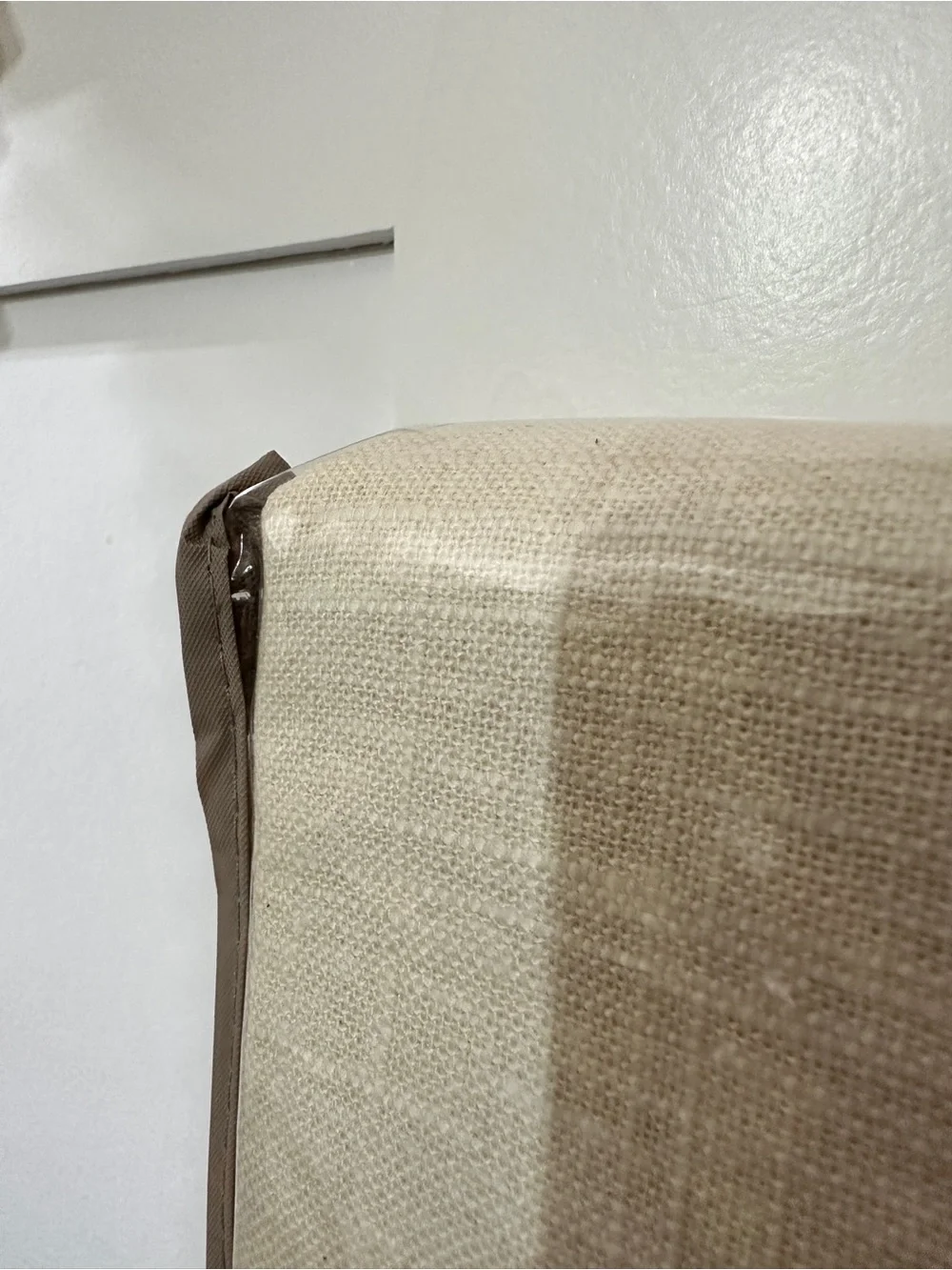 Cambria Malta Linen Cream One Rod Pocket Panel Curtain Hidden Back tabs - 2 Pack